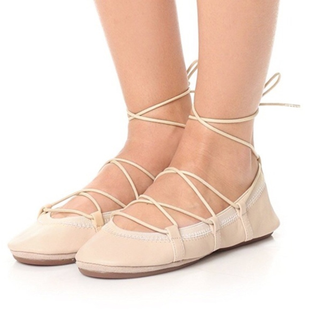New in box Yosi Samra size 10 lace up ballet flats